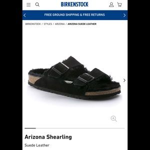 Birkenstock Arizona Shearling Black Size 37 (7)